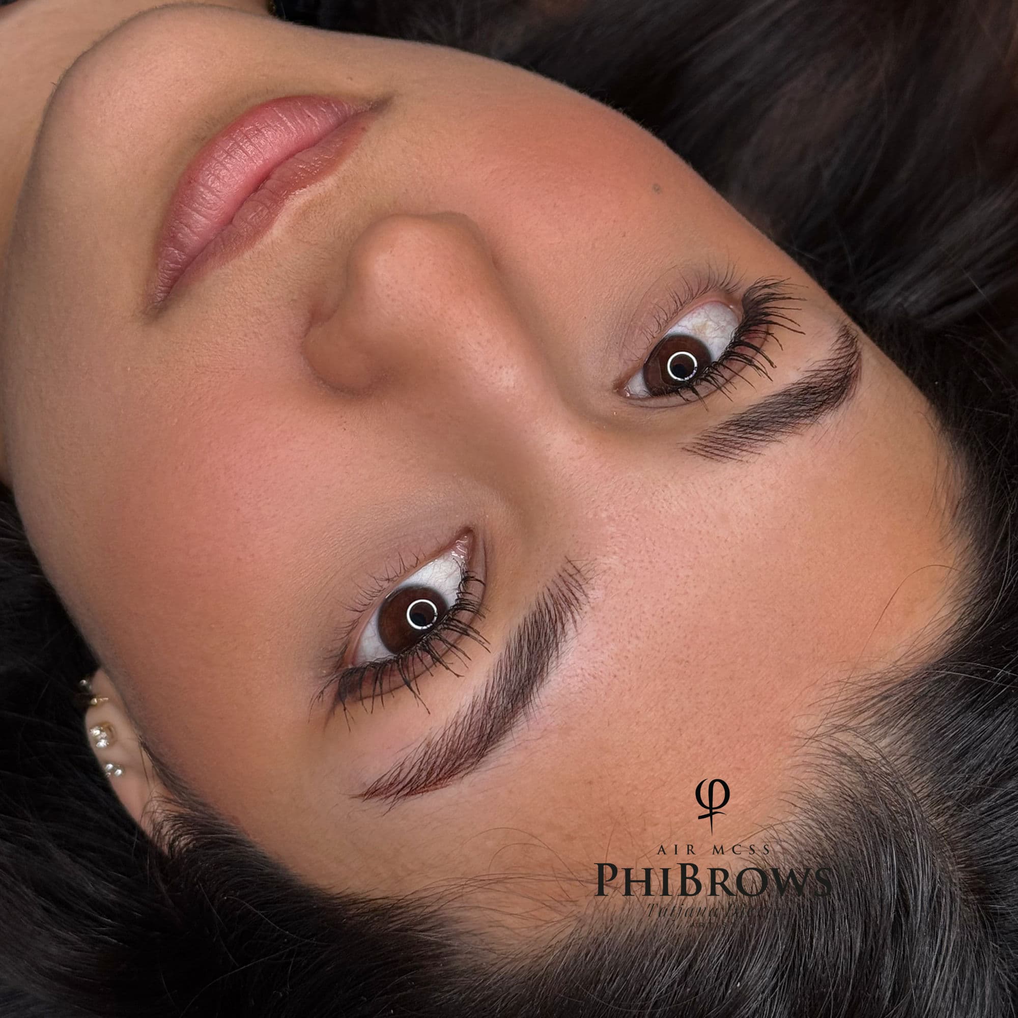Nano hairstrokes close-up result — AirBrows technique, Oslo