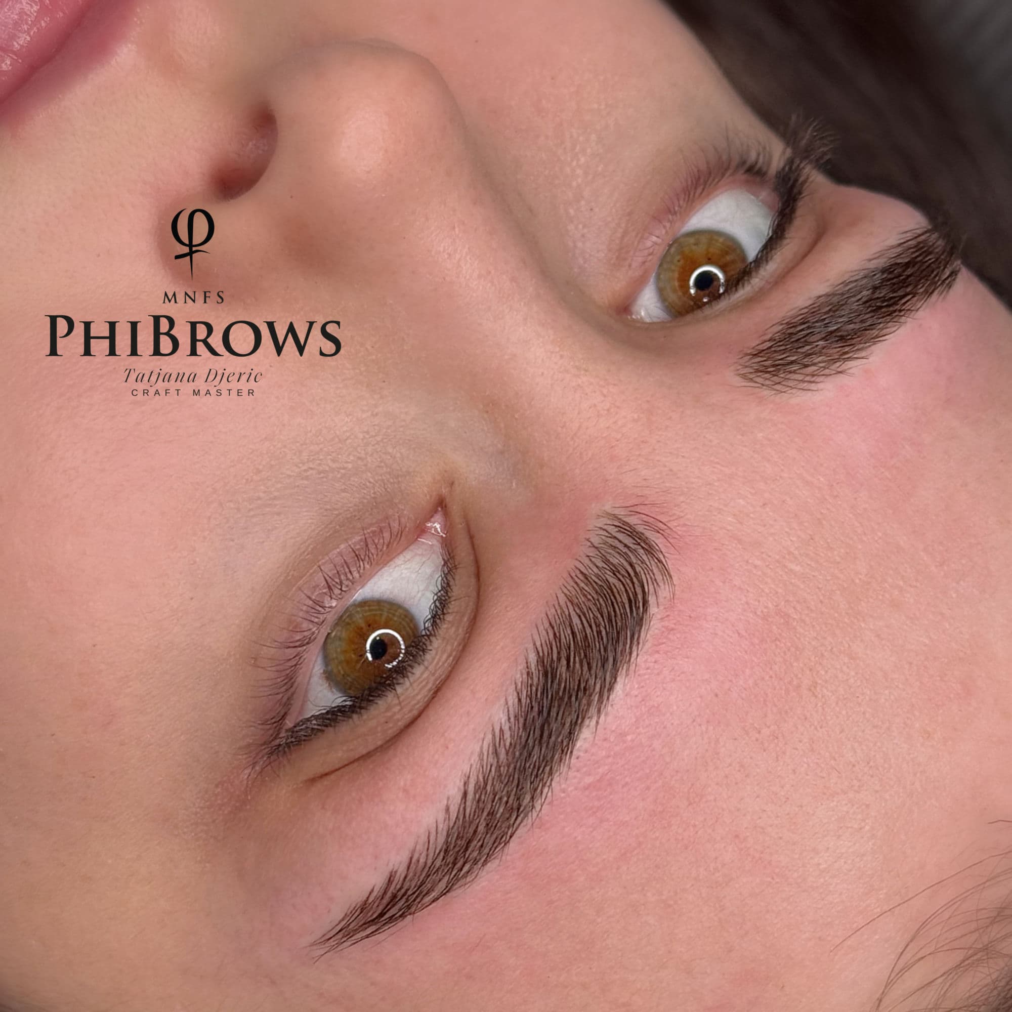 Healed microblading close-up — PhiBrows by Tatjana Deric, Oslo