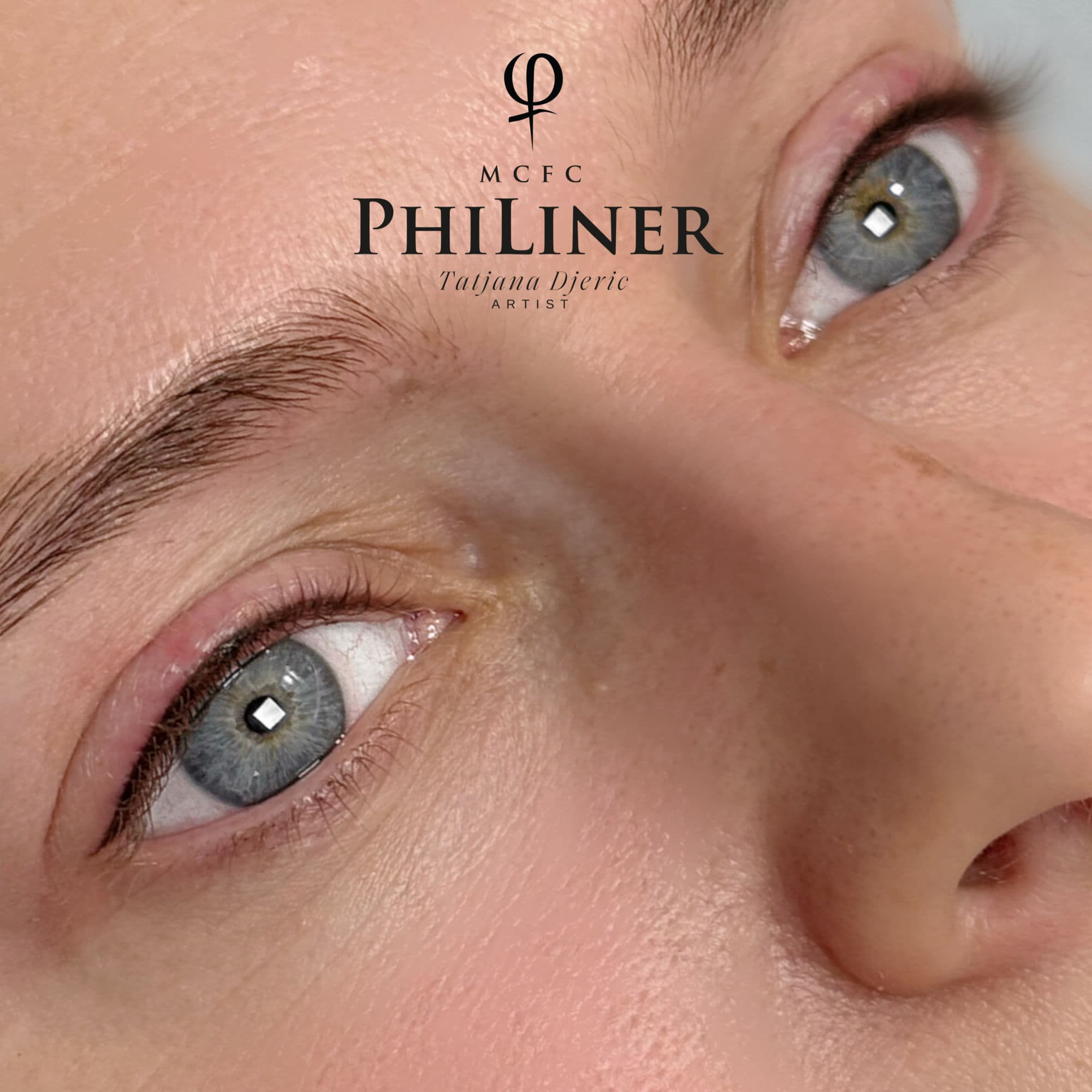 Permanent eyeliner close-up — PhiLiner by Tatjana Deric, Oslo